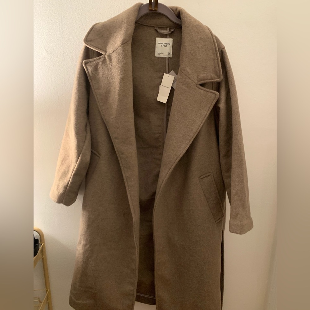 Abercrombie and Fitch wool blend belted blanket coat